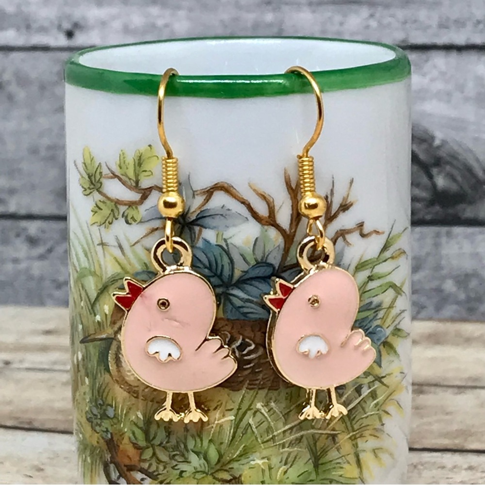 Chicken Farm Animal Hook Earrings